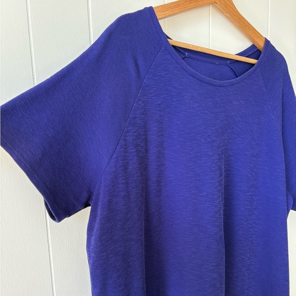 Eileen Fisher Organic Cotton Slubby Rib Knit Elbow-Sleeve Top | Size XL - Picture 4 of 6